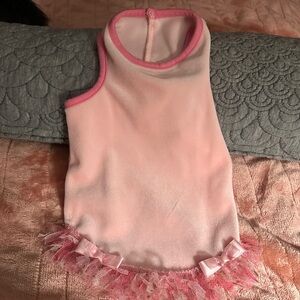 Ruff Ruff Couture Pink Velvet Dog Dress w/ Sparkle Trim – Size M